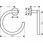Держатель для полотенец Hansgrohe Logis Universal 41724000